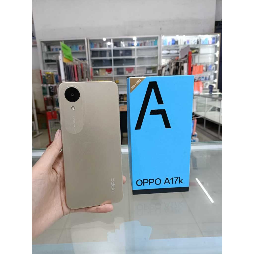 OPPO A17K 3/64GB SECOND SEKEN BEKAS RAM 3 INTERNAL 64