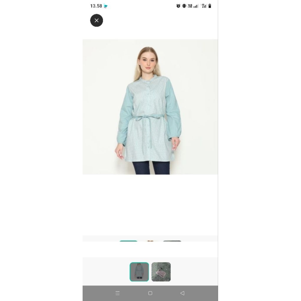 Kemeja Hammer Mididress/ Tunik Sage Hammer size M