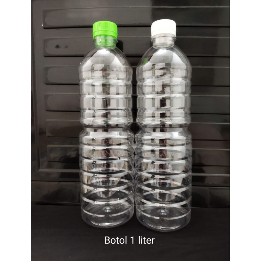 Botol Plastik 1 Liter Bening+ tutup New