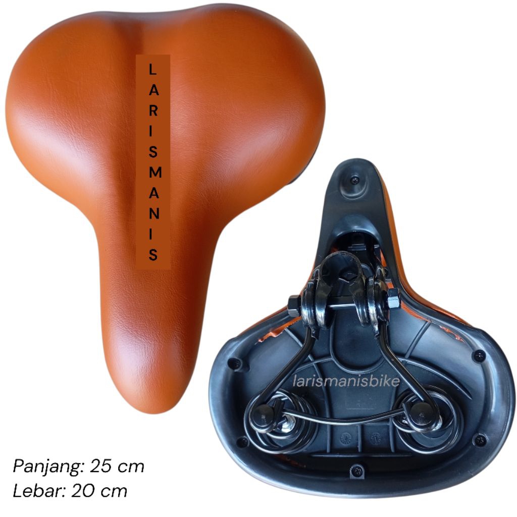 sadel sepeda mini lipat empuk tebal 11cm COKLAT
