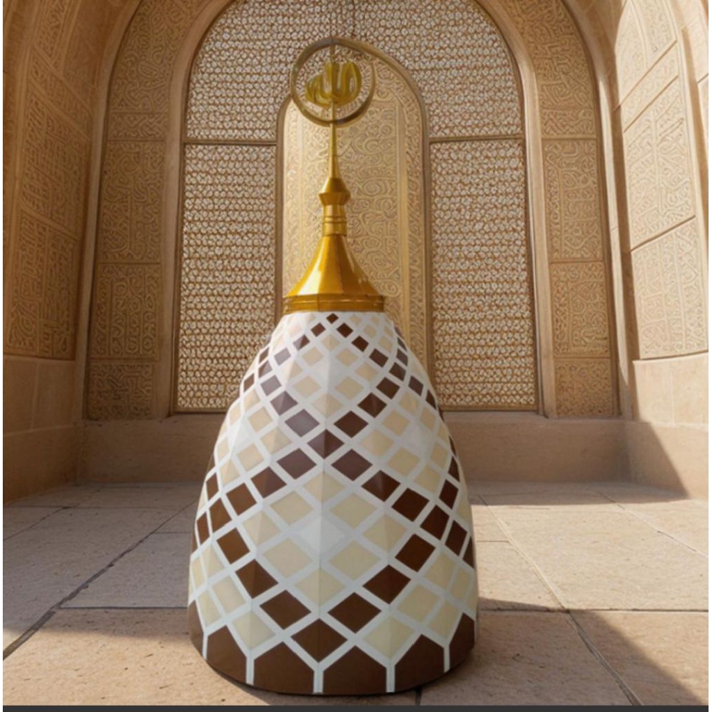 Kubah Masjid, Musholla Galvalum dekoratif ukuran tapak bawah 100 cm