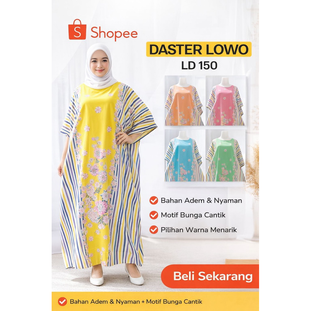 Daster Batik Ika Yuliani | Daster Lowo | Daster Kelelawar | Daster Jumbo Ld 150