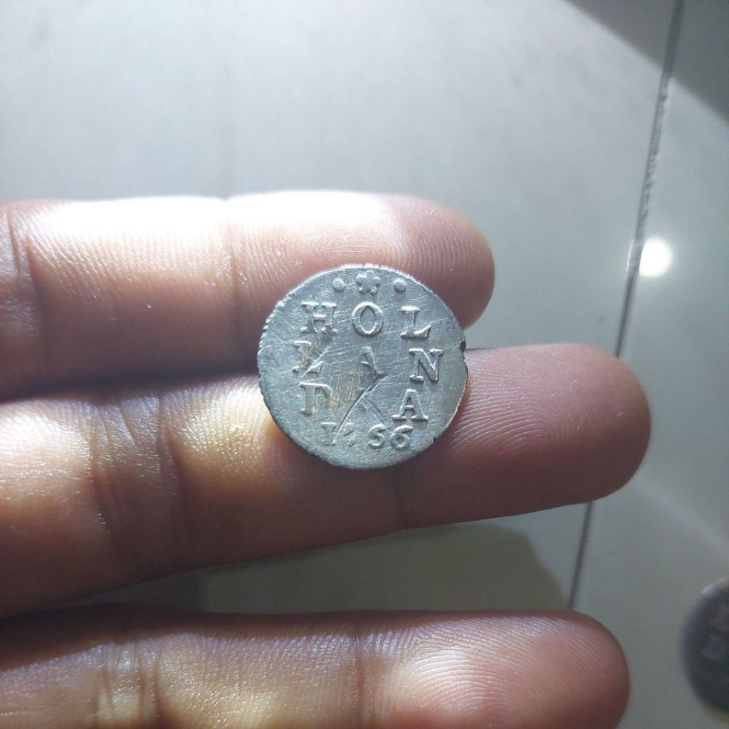 Koin perak belanda provinsi Holandia 1766. asli