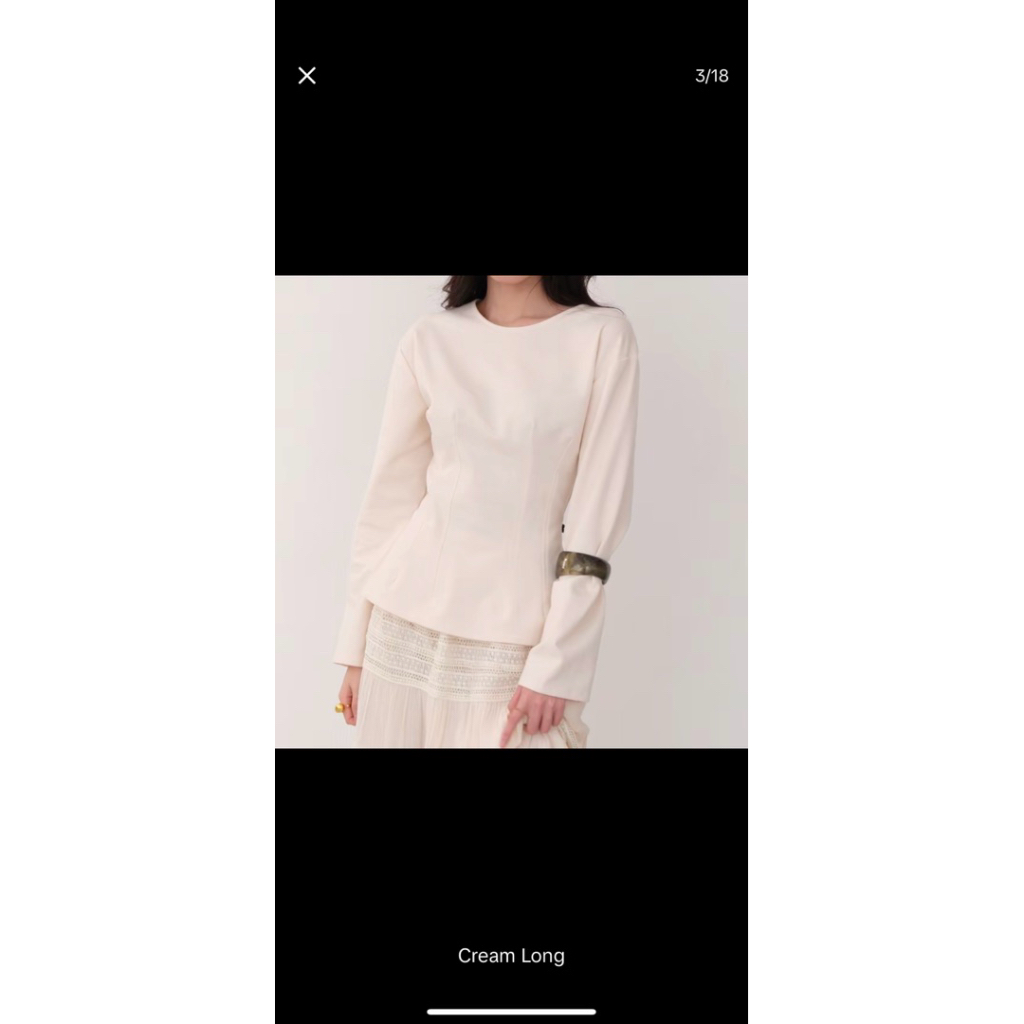 Claryn the label lucy top cream long size L