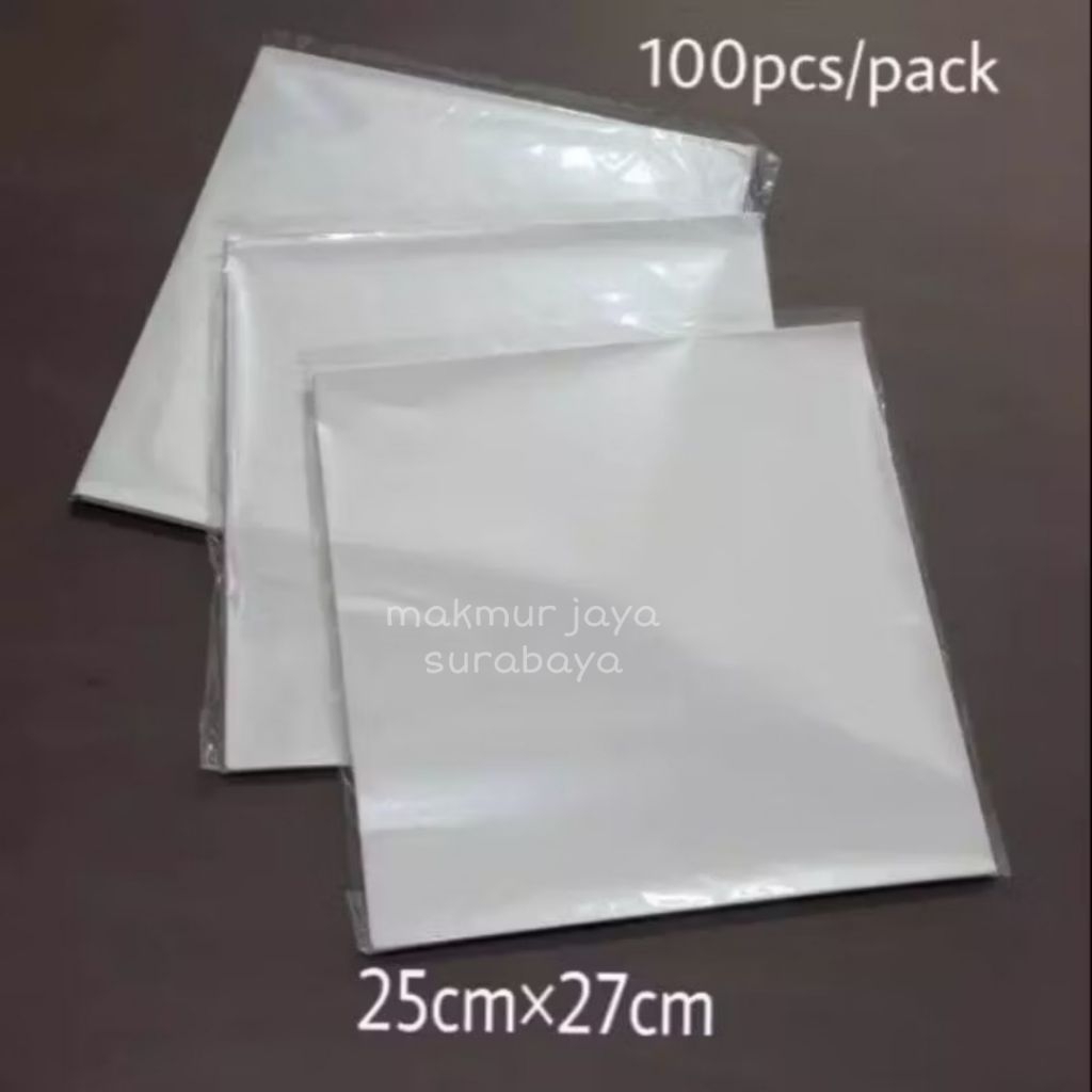 Alas Nasi KFC Putih Polos/Kertas Bungkus Nasi Putih/Kertas Nasi Putih/Samir Nasi Kotak