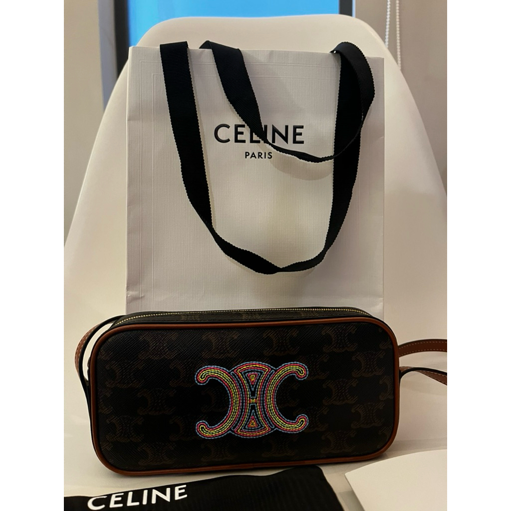 celine triomphe camera bag authentic