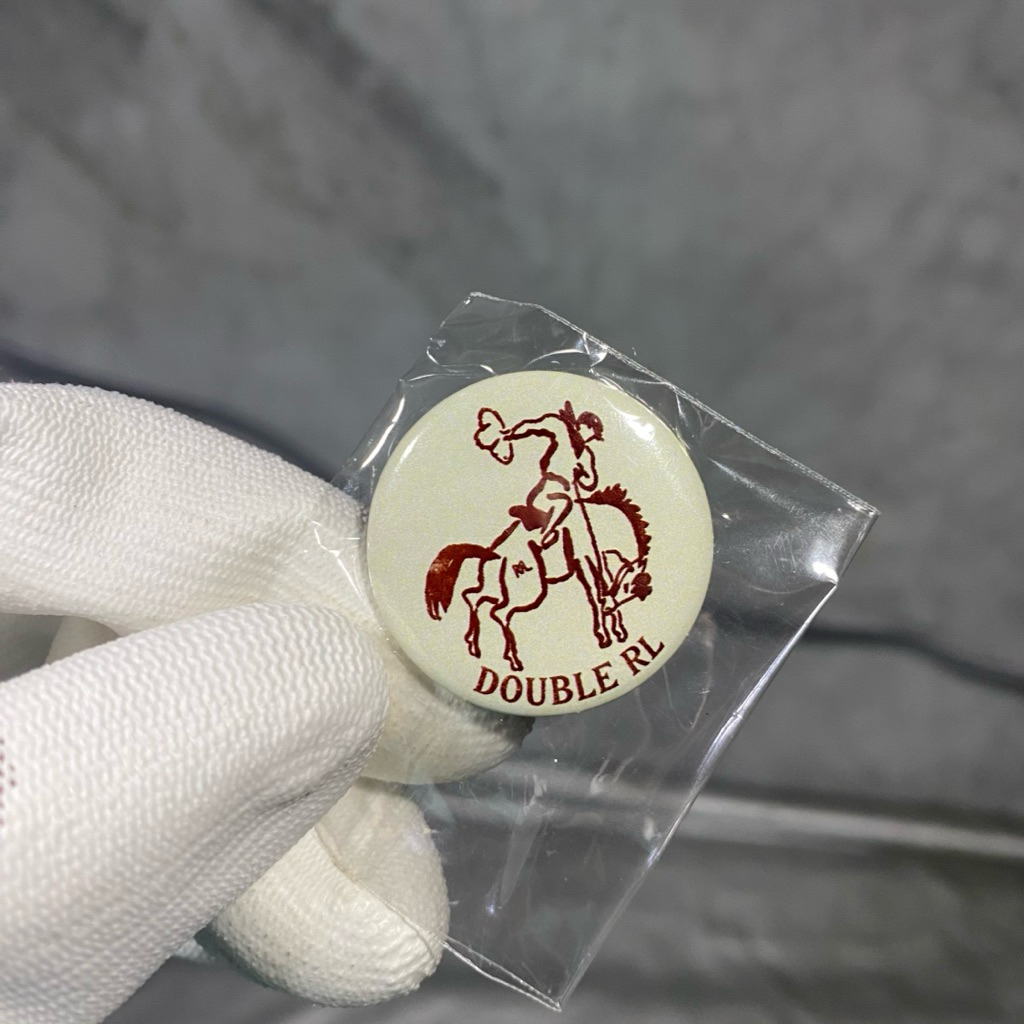 Button Pin RRL Rodeo Double RL Logo