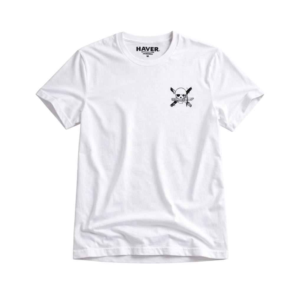 Kaos Pria One Piece Luffy Zoro Putih Anime Havierid