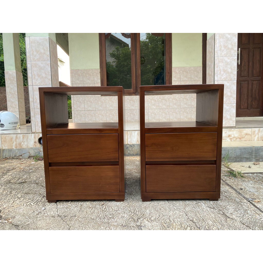 nakas drawer minimalis jati