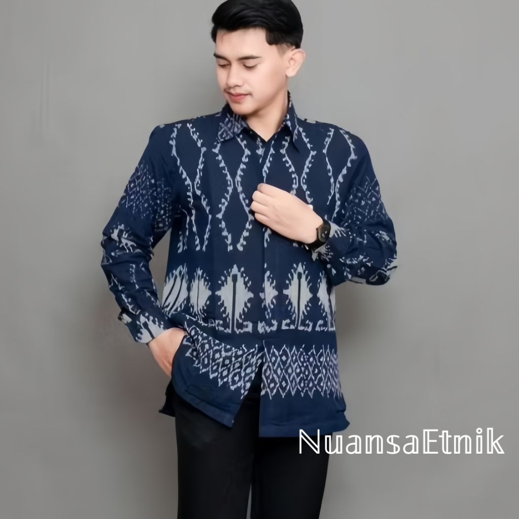 Kemeja Pria Tenun Troso Asli Jepara Lengan Panjang Dan Pendek