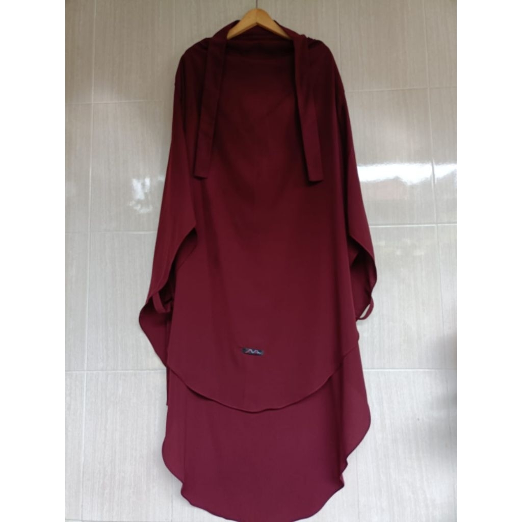 Khimar preloved by nisin hijab, French Khimar Maryam, French Khimar tudung blind me, khiban seroja