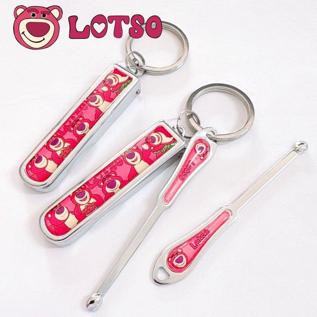 [PREORDER] Set 2 Pcs Gunting Kuku Disney Lotso – Cute Lotso Portable Nail Clipper & Keychain Set