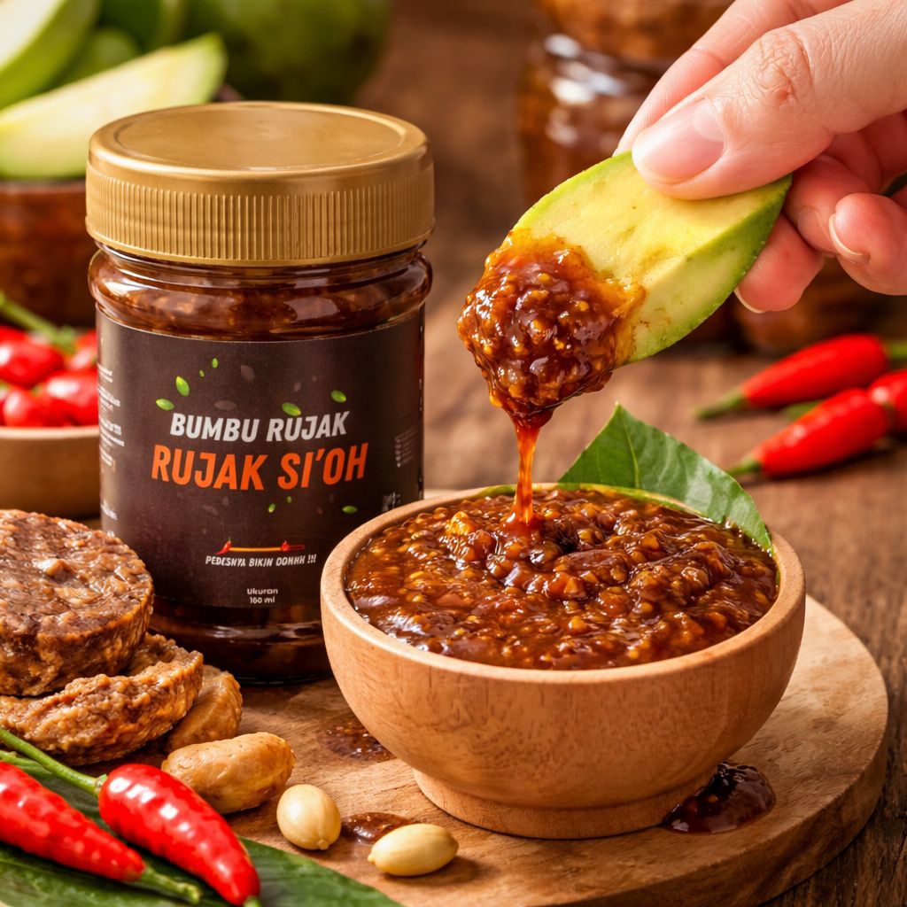 Bumbu Rujak Gula Merah Kacang 180 Gram Pedas Nikmat Tanpa Pengawet