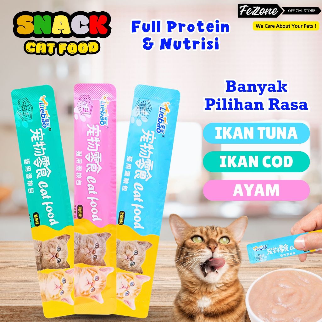 Nine Lives Creamy Cat Treats Snack Cemilan Kucing Cair Liquid 15 Gram FEZONE
