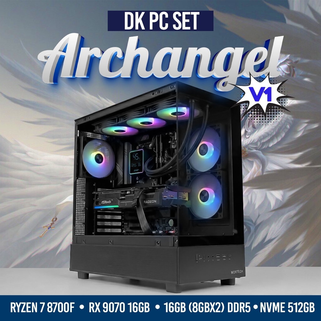 NEW SPECIAL DK PC SET ARCHANGEL V1 - AMD RYZEN 7 8700F | RX 9070 16GB | B850M | 8GBX2 DDR5 | NVME 51