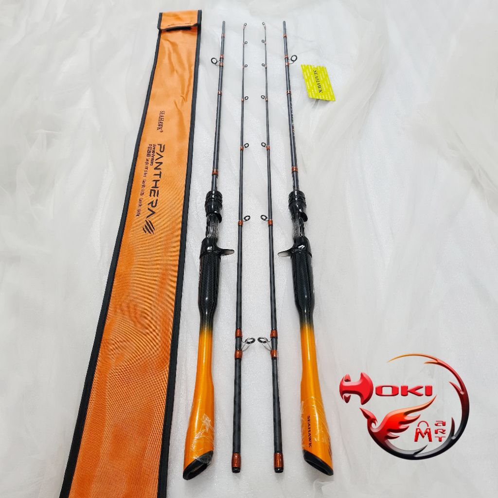 Joran bc seahawk panthera 180 8-17lbs carbon hollow ring guide fuji / joran bait casting seahawk
