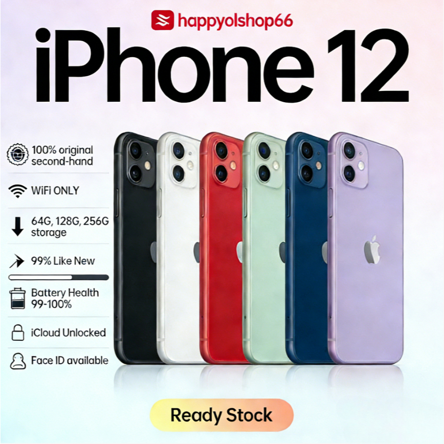 IPhone 12 WIFI ONLY 64GB 128GB 256GB Bekas Second Original Mulus Fullset