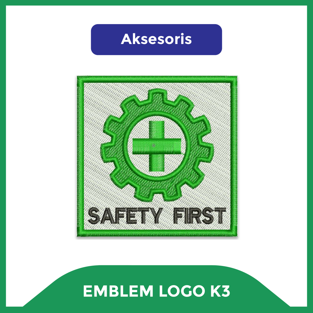 BORDIR LOGO K3 / EMBLEM LOGO K3 / BORDIR BENDERA INDONESIA