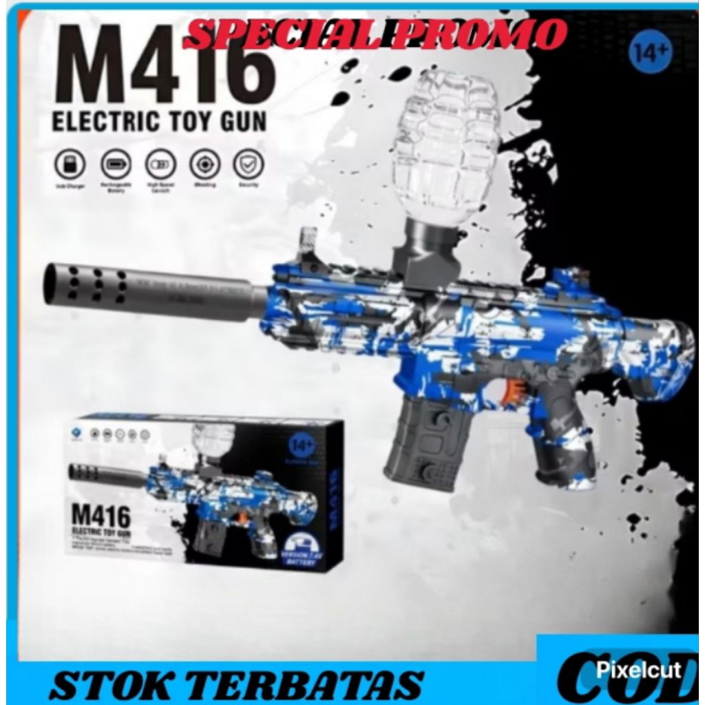 Mainan Anak Luar Ruangan Water Gell Eletrick ABS SNI/MAINAN PISTOL PISTOLAN TEMBAK TEMBAKAN  ANAK LA