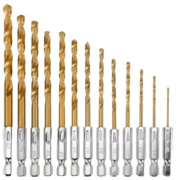 Mata Bor Power Drill Steel Hex Shank 13 PCS