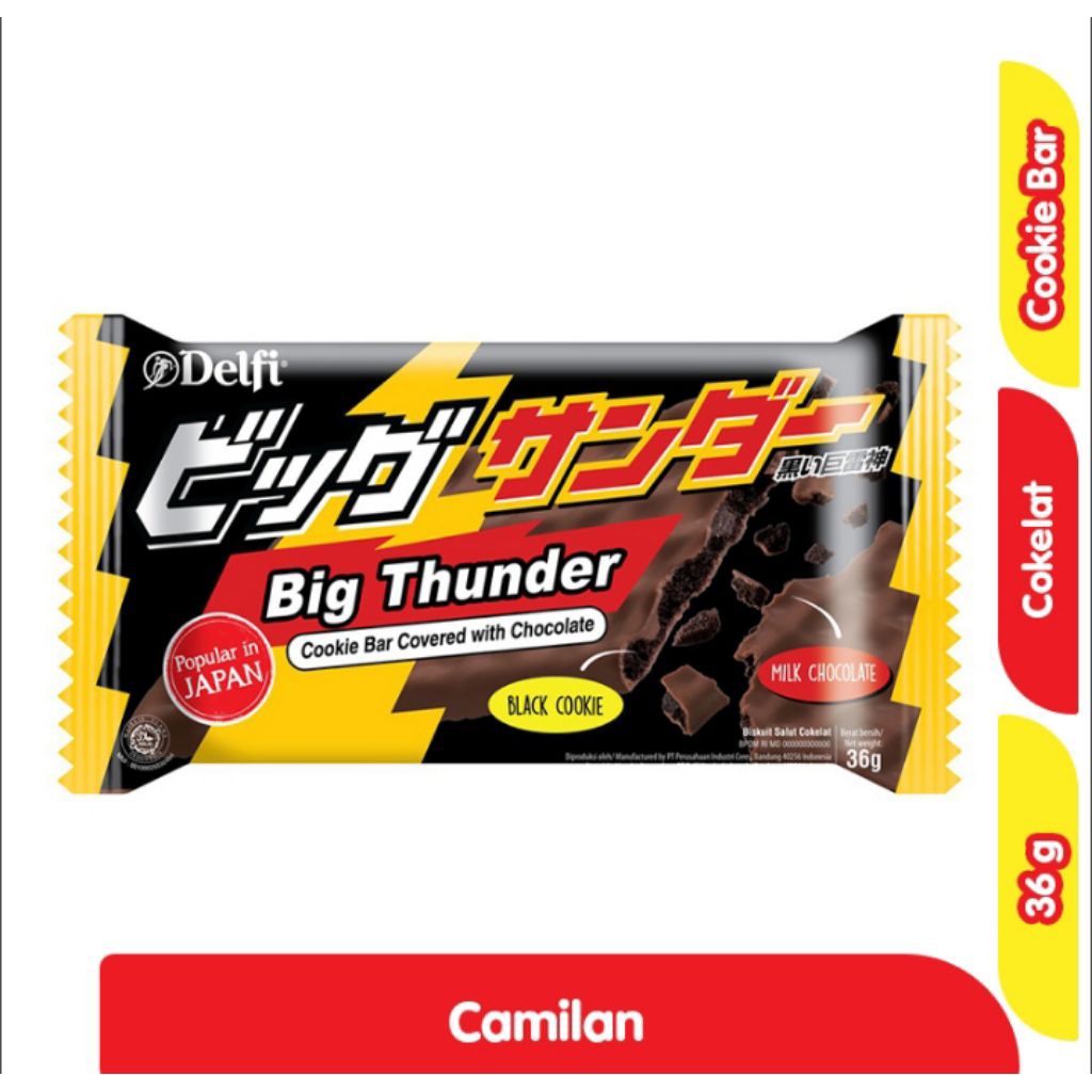 Delfi Big Thunder Cookie Bar Cokelat 36g