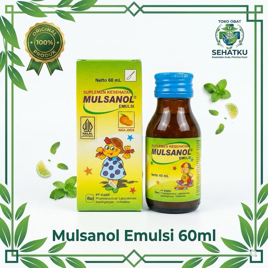 Mulsanol Syrup 60ml - Multivitamin Sikecil untuk Meningkatkan Nafsu Makan Original 100%