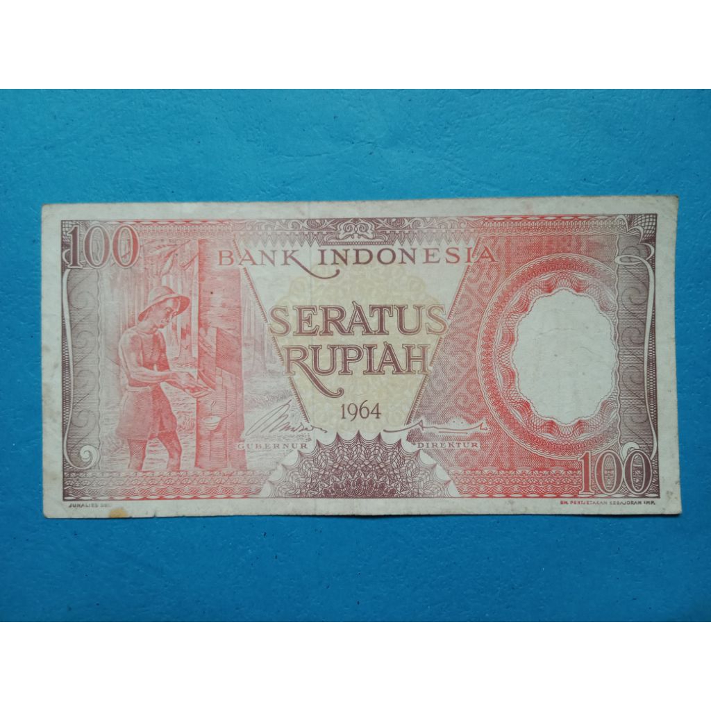 Uang 100 Rupiah Seri Pekerja Tangan 1964