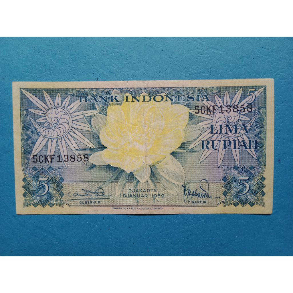 Uang 5 Rupiah Seri Bunga 1959