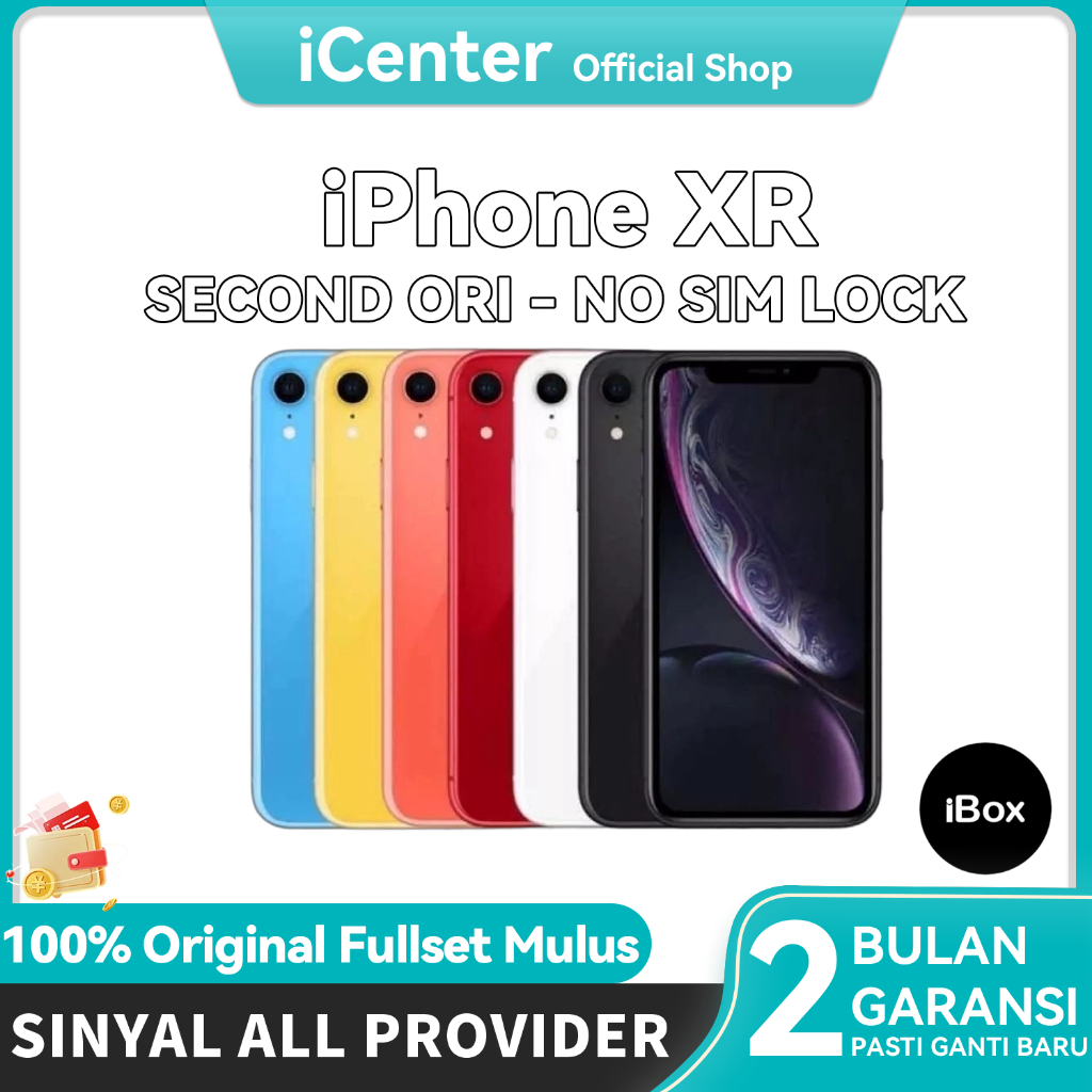 iBOX IPhone XR 64GB/128GB/256GB Second Fullset Mulus LCD Like New Original 100%