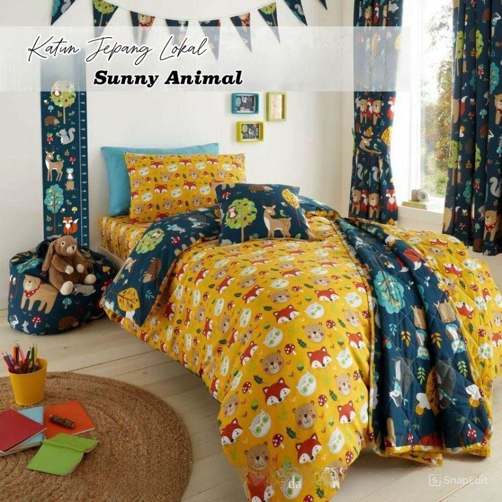 Sprei Set Katun Jepang Lokal CVC Anak Motif Kartun Termurah Uk 90X200/100X200/120X200/160X200/180X20