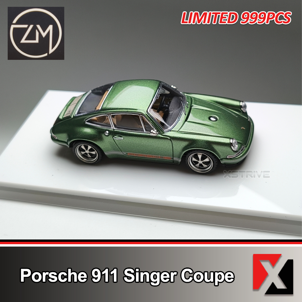 Zincit Model 1:64 Porsche 911 Singer Coupe Green