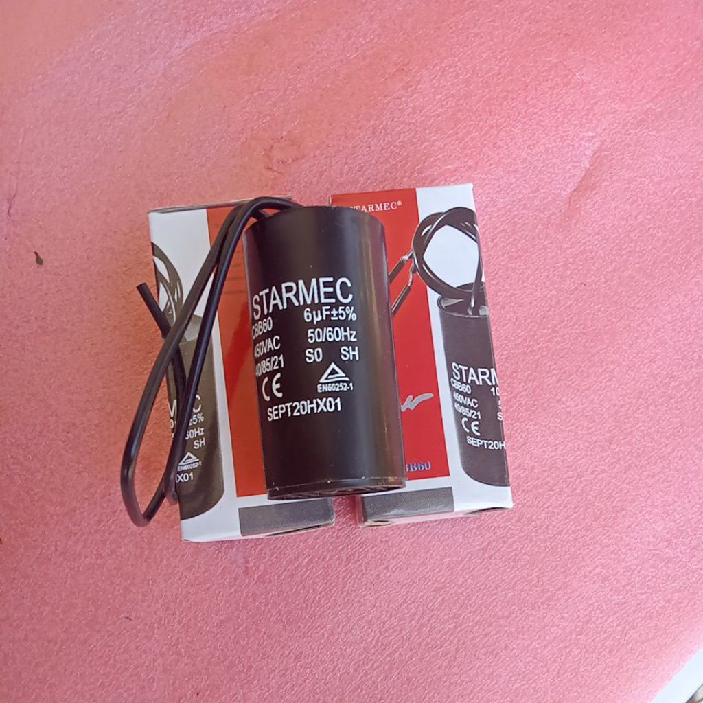 capacitor CBB60 6uf mesin cuci