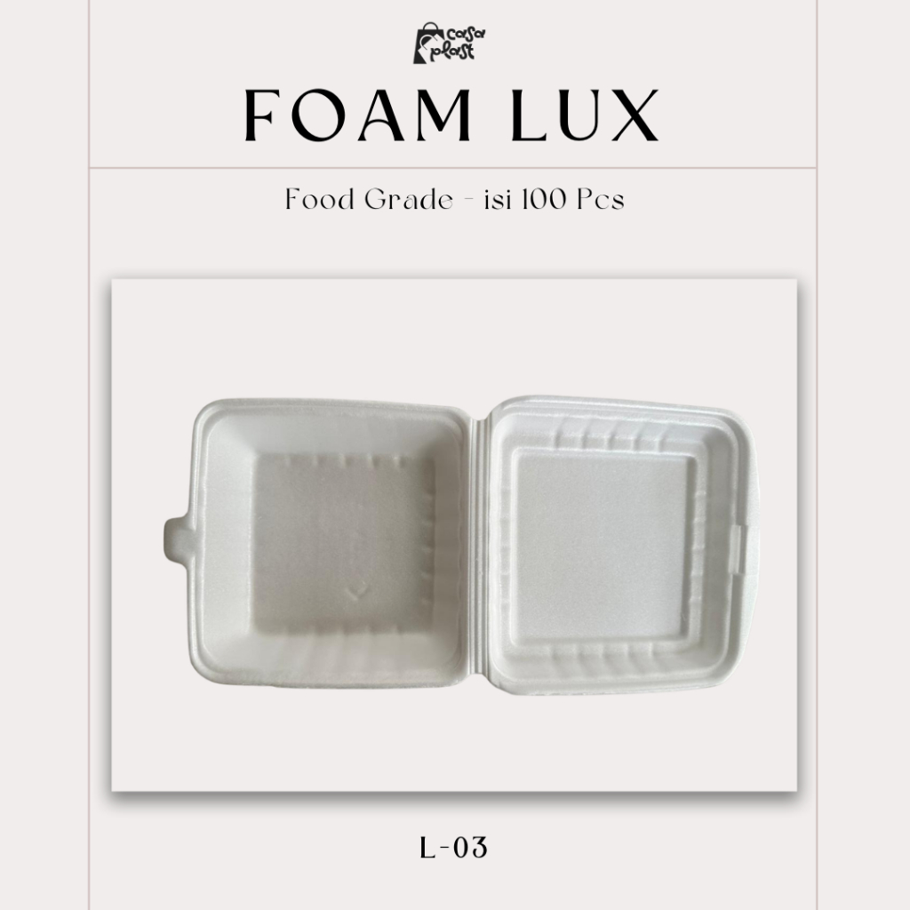 LUX - Styrofoam / Foam Kotak Makan L03 Isi 100Pcs