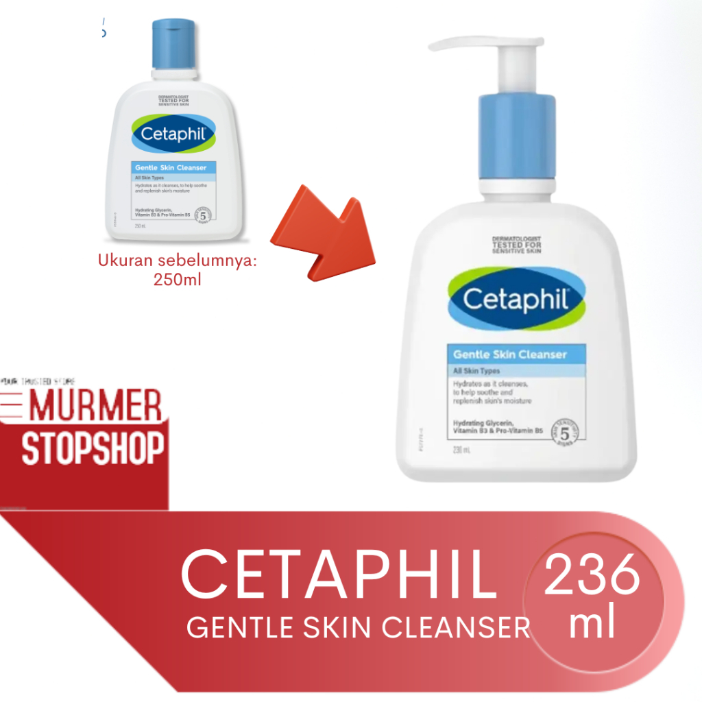Cetaphil Gentle Skin Cleanser 236ml Pembersih Wajah dengan Niacinamide, Glycerin dan Panthenol Sabun