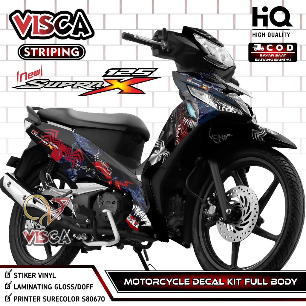 Decal Supra X 125 Fi New Full Body - Stiker Motor Supra X 125 Fi Full Body - Dekal New Supra X 125 F