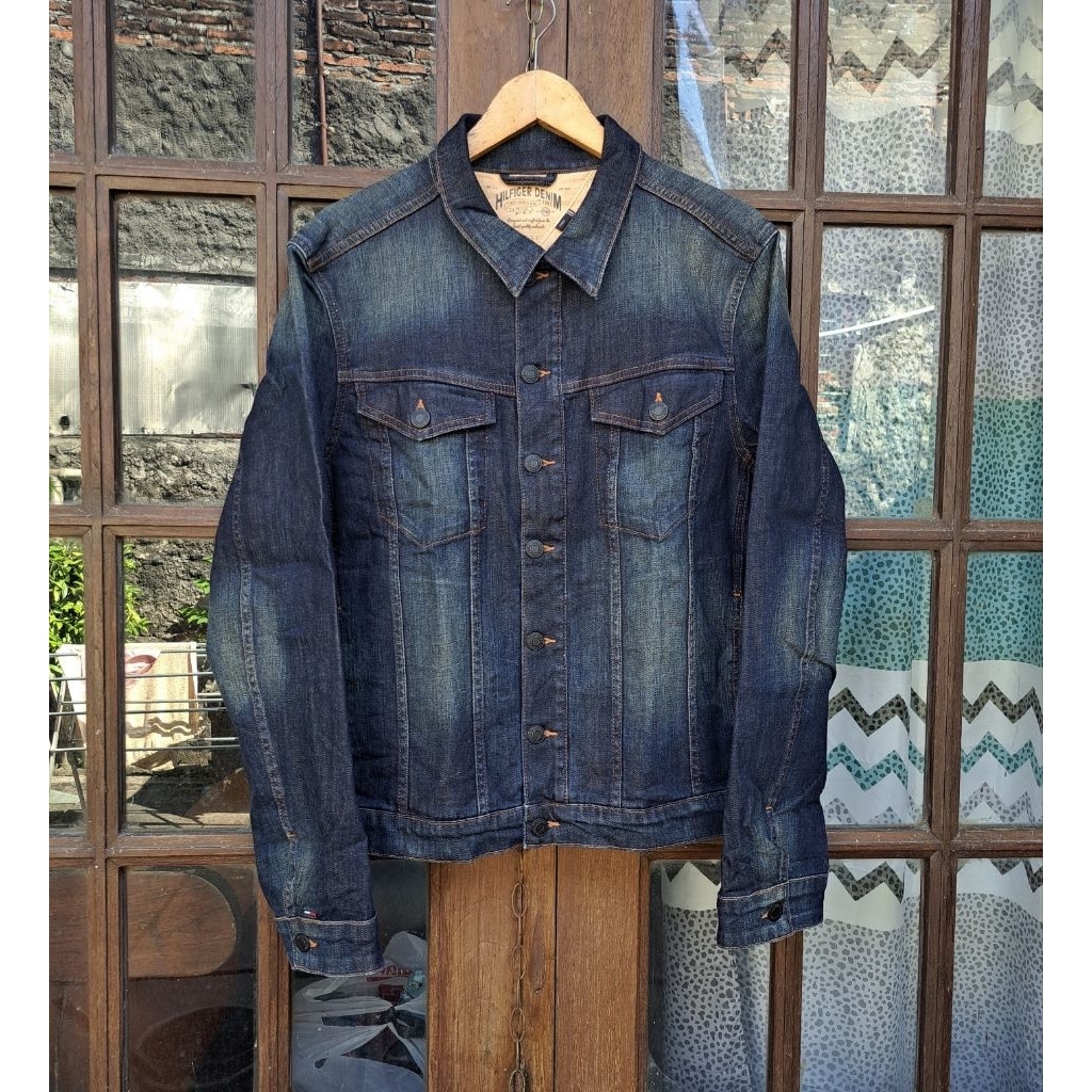 Tommy Hilfiger Denim iggy Jacket Clark Comfort Mens Large Slim Jaket Jeans