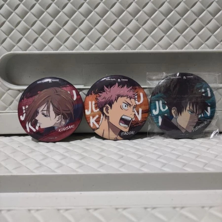 Limited Official Merchandise Nobara Megumi Yuji Jujutsu Kaisen x Tomoro Round Tinplate Badge Pin