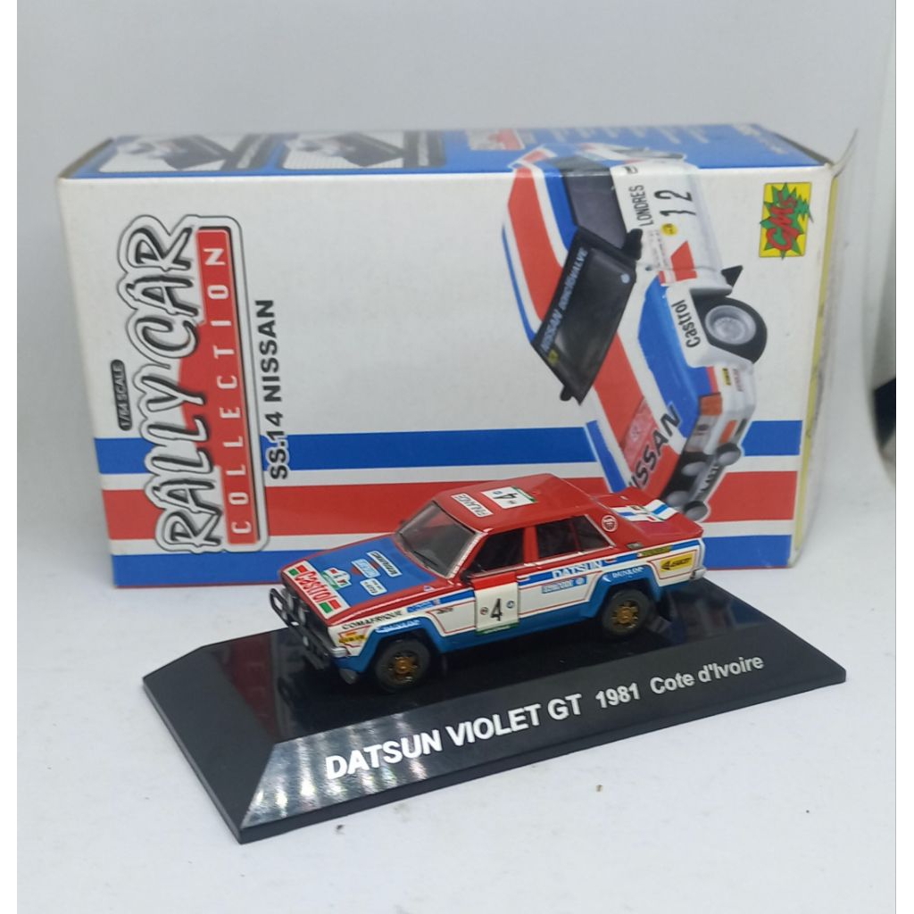 cms cm's datsun violet gt 1981 cote d'lvoire rally car collection diecast 1/64 (t)