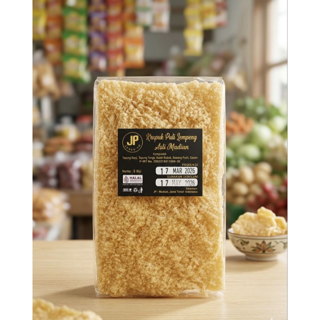 Kerupul Puli Lempeng Asli Madiun, kerupuk puli khas Madiun, Kerupuk matang, Lempeng, Puli Matang