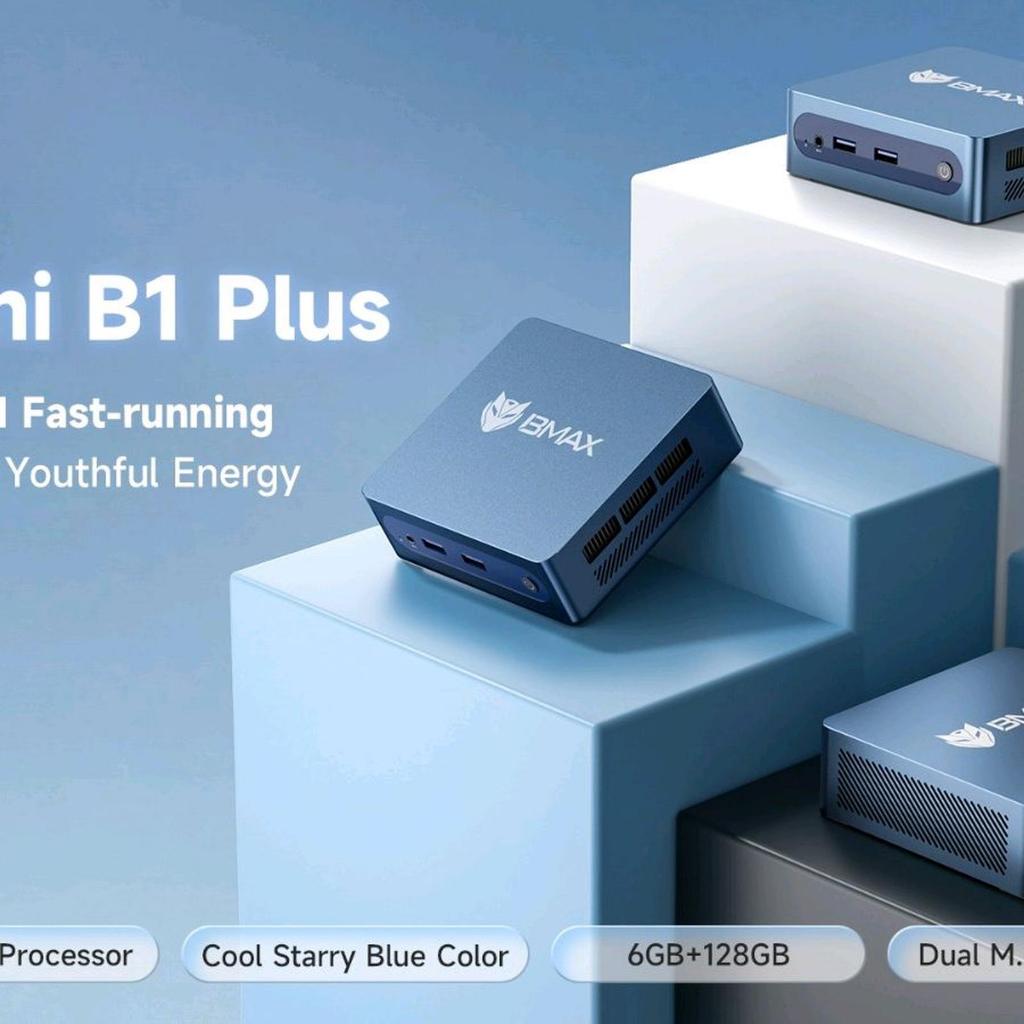 MINI PC BMAX B1 PLUS J3355 6GB/128GB Dual HDMI Windows 11