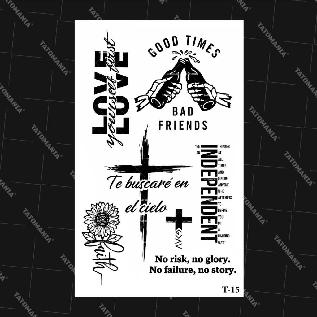 TM-Sticker tattoo temporary semi permanen Tulisan 15