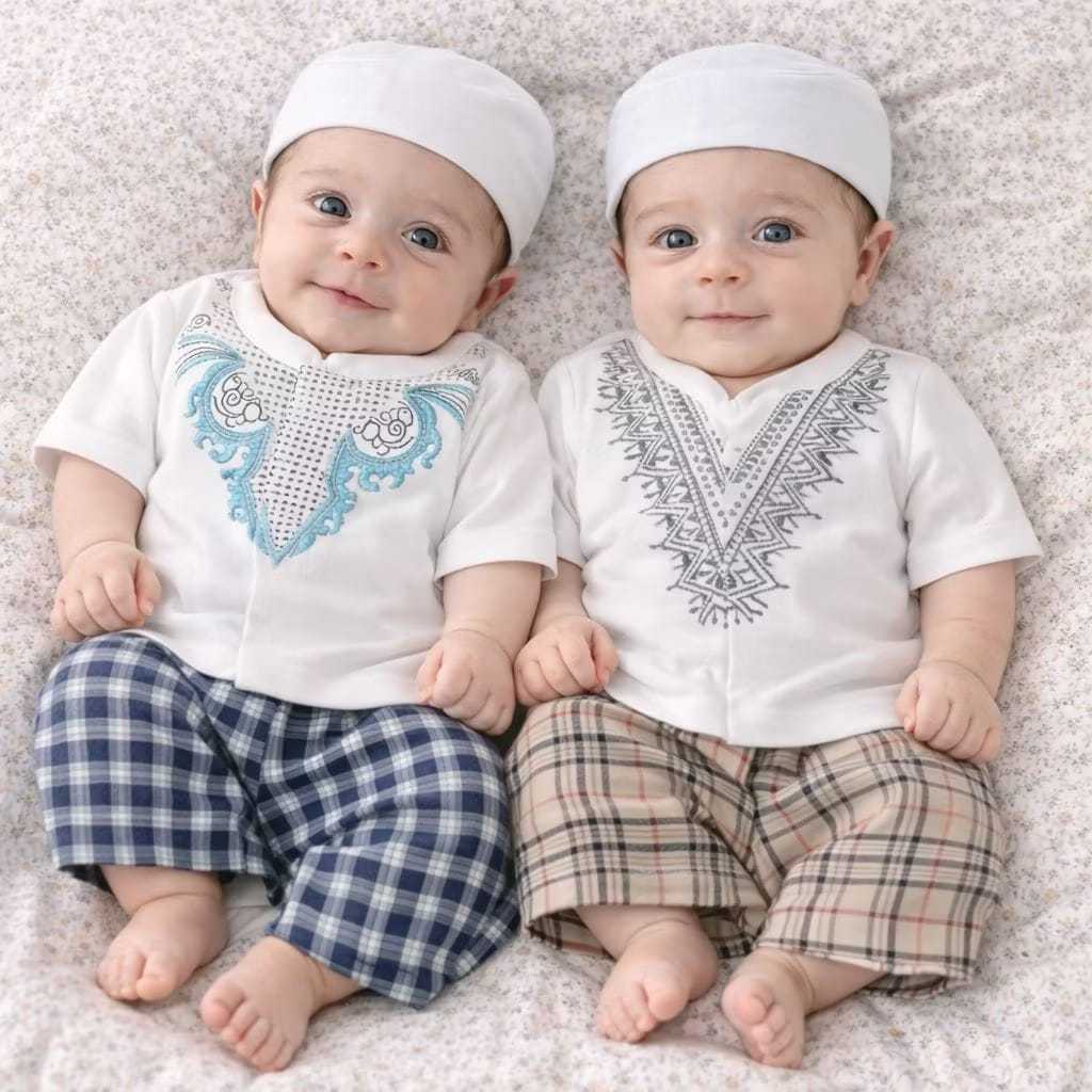 Baju koko sarung baby set koko bayi baju koko aqiqah anak
