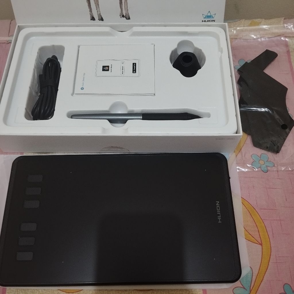 PRELOVED HUION Inspiroy H640P Pen Tablet Mulus Like New Lengkap Cocok Pemula Berkualitas Desain OSU