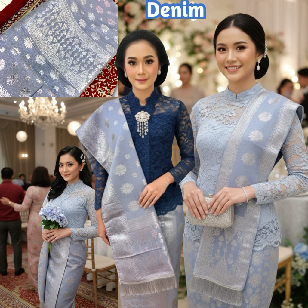 SONGKET CANTIK MANIS ATBM DENIM / BIRU MUDA