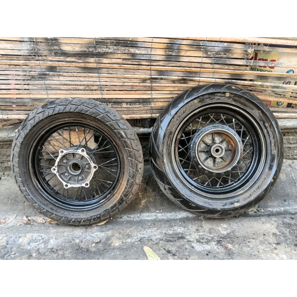 velg castom ring 12 jari jari set depan belakang ban tebal pnp byson, scorpio, tiger, cb dll tergant