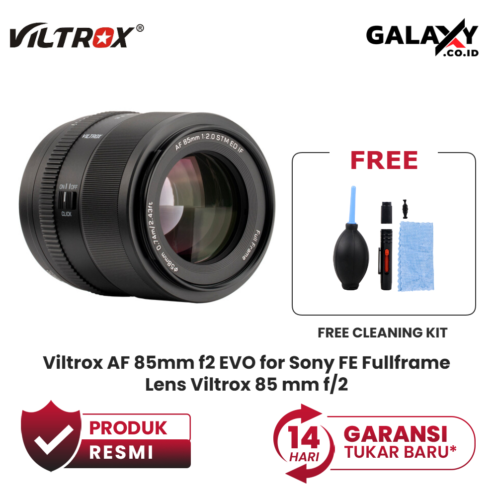 Viltrox AF 85mm f2 EVO for Sony FE Fullframe Lens Viltrox 85 mm f/2 Garansi Resmi