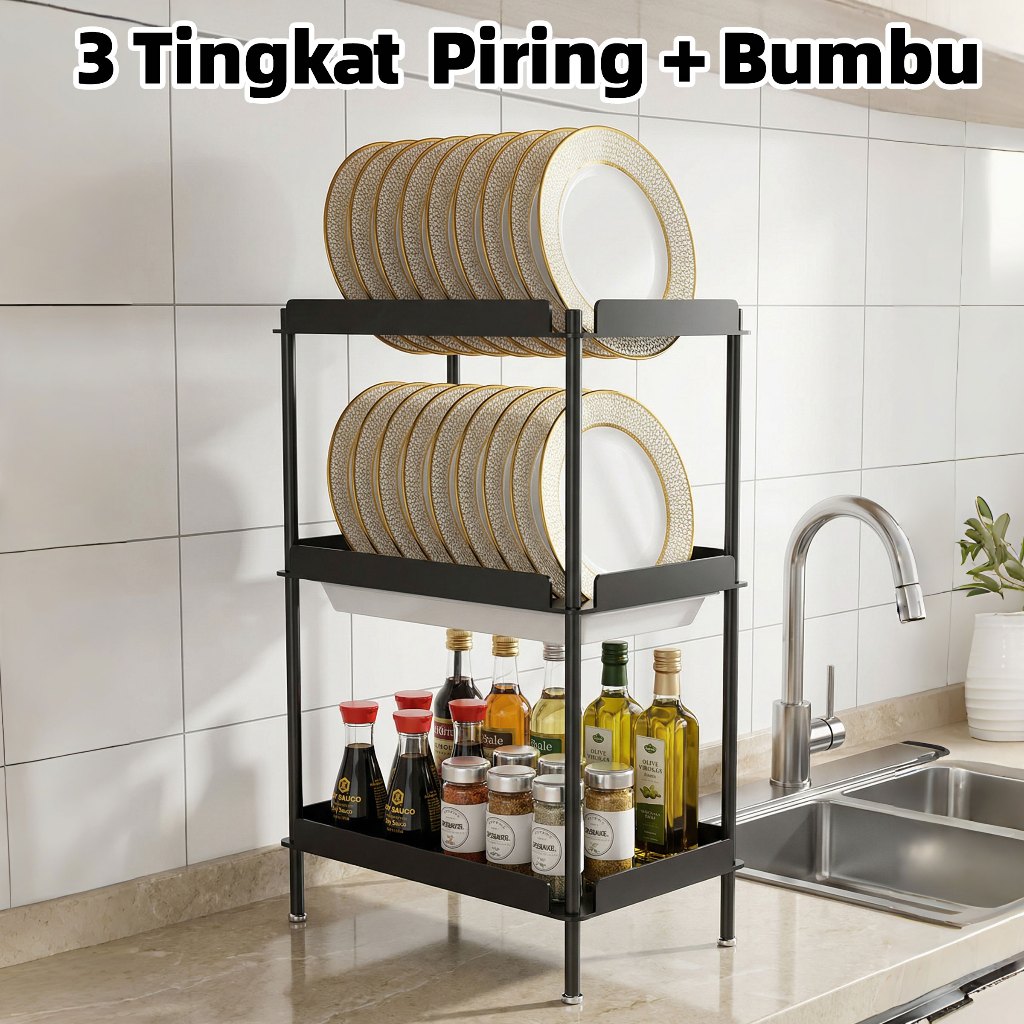 Rak Dapur Rak Piring Stainless Steel Rak Piring Wastafel Rak Pengering Piring Rak Cuci Piring Wastaf