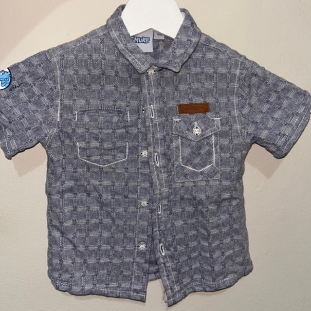 Baju Bayi - Kemeja JSP smurf edition