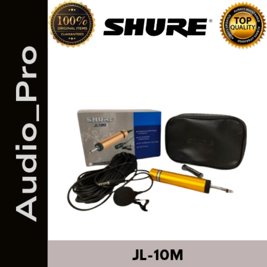 Microphone Clip On Shure JL-10M Mic Kancing / Mikropon Jepit Mikrofon Kabel 10 Meter