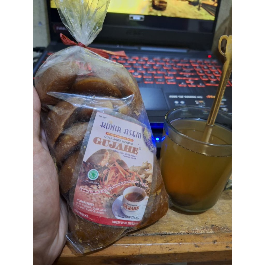 GUJAHE Kunir Asem Asli Jogja – Gula Jawa Herbal Minuman Tradisional Instan | Praktis Seduh Jahe Kuny